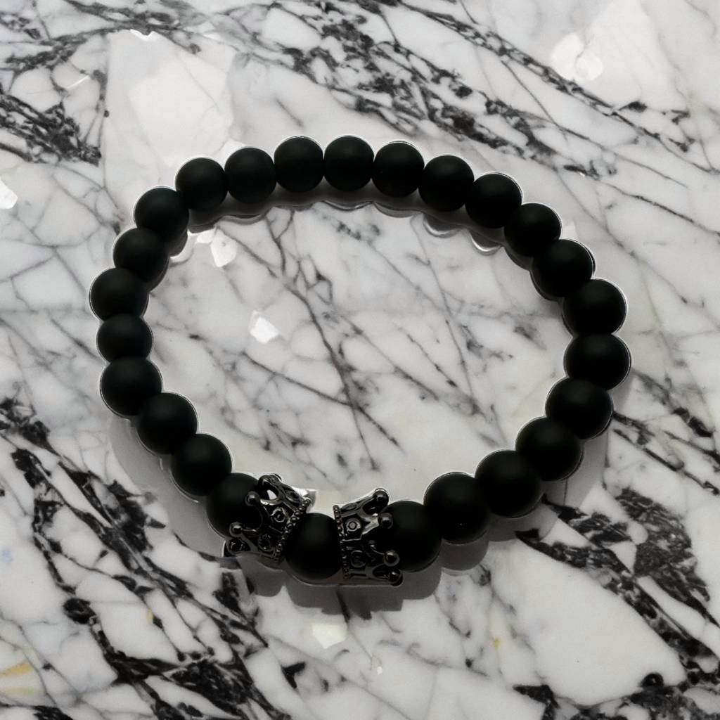Bracelet boules avec couronnes