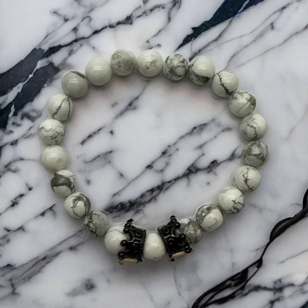 Bracelet boules avec couronnes