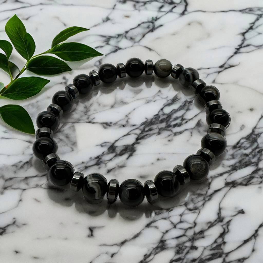 Bracelet marbre noir