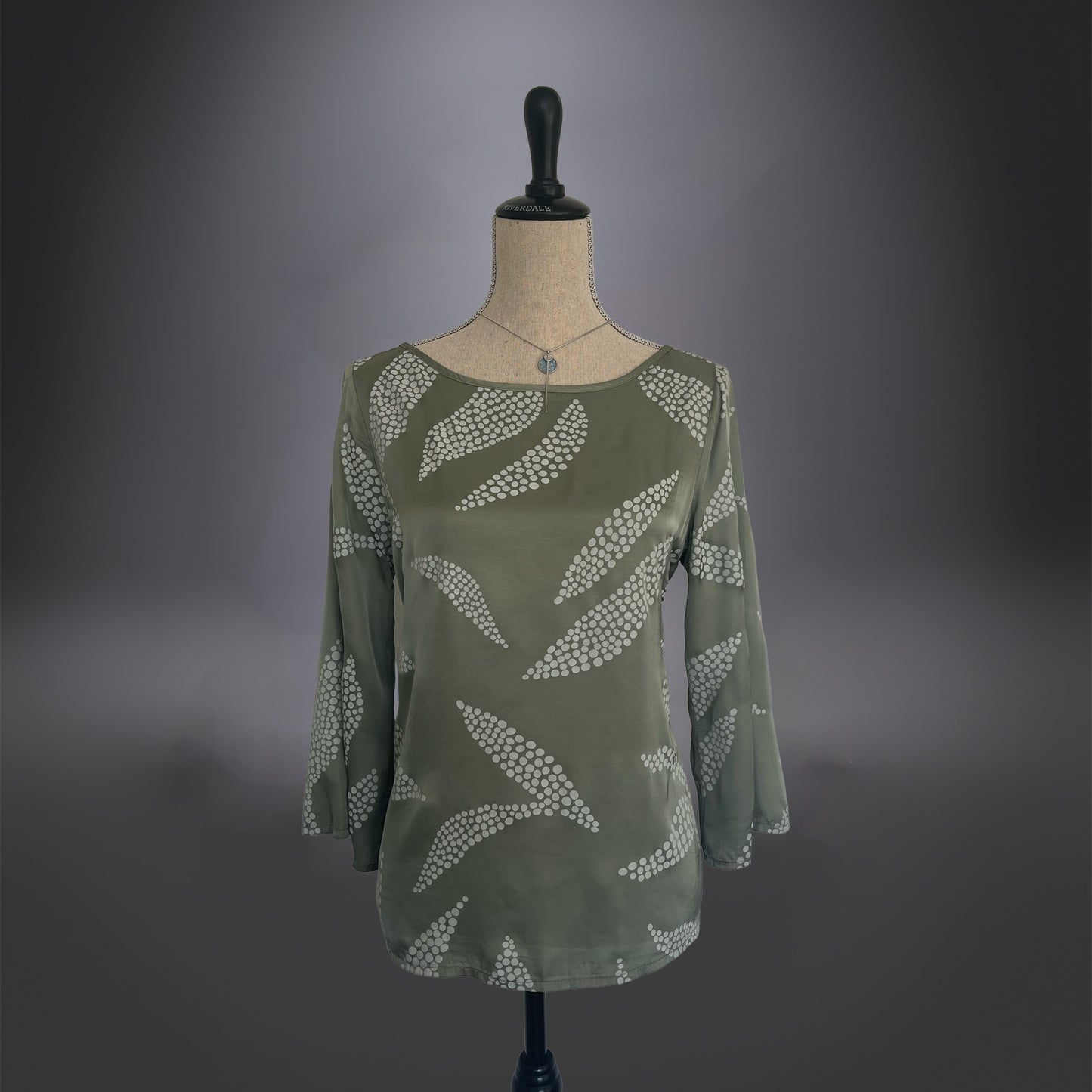 blouse à imprimé à pois