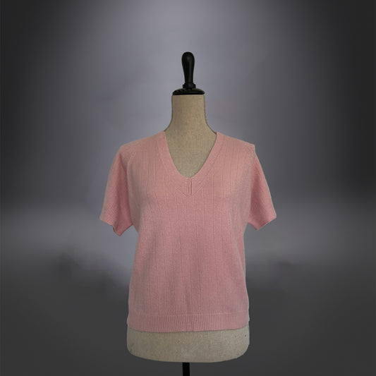 Sweater V-neck short sleeve