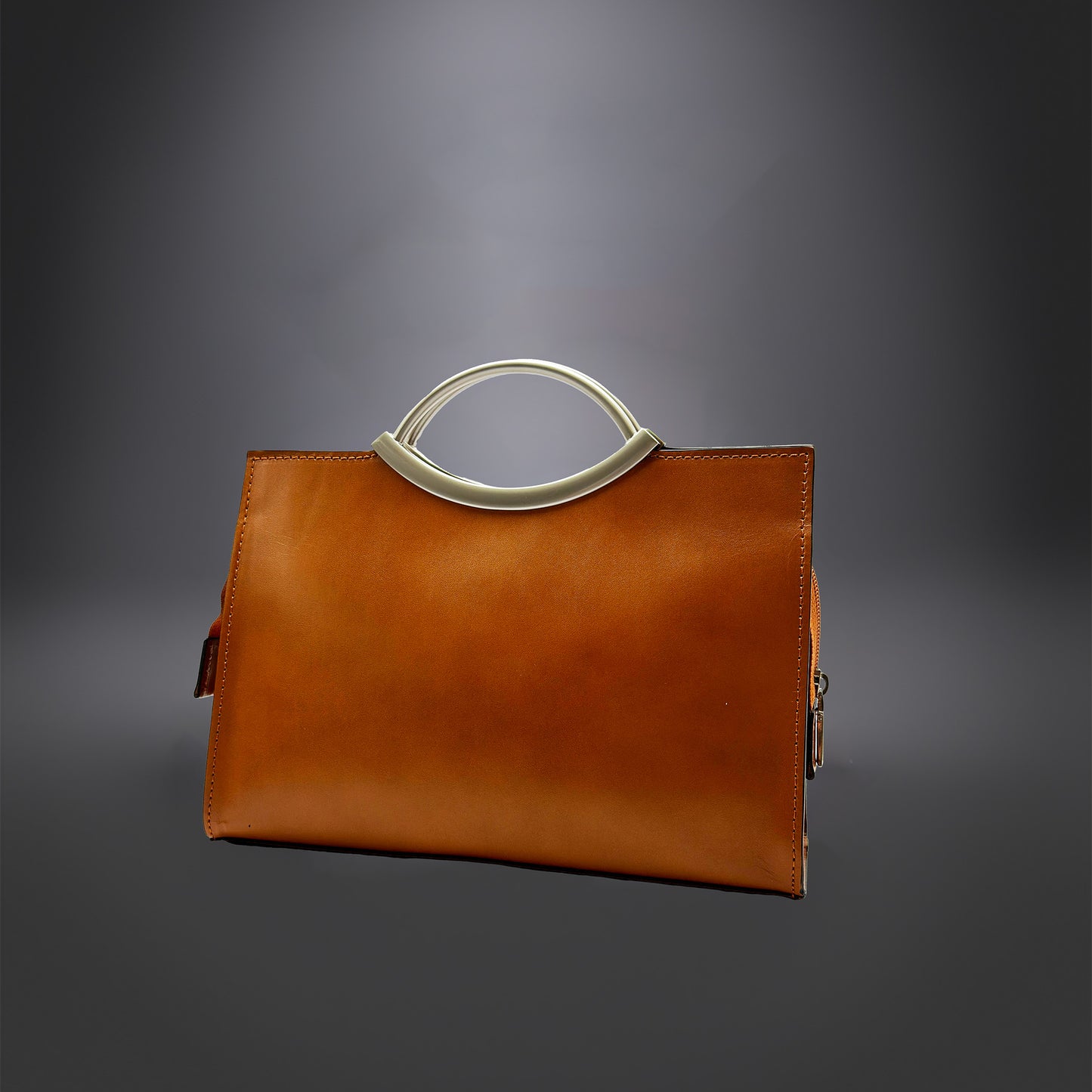 Sac à main cuir ocre