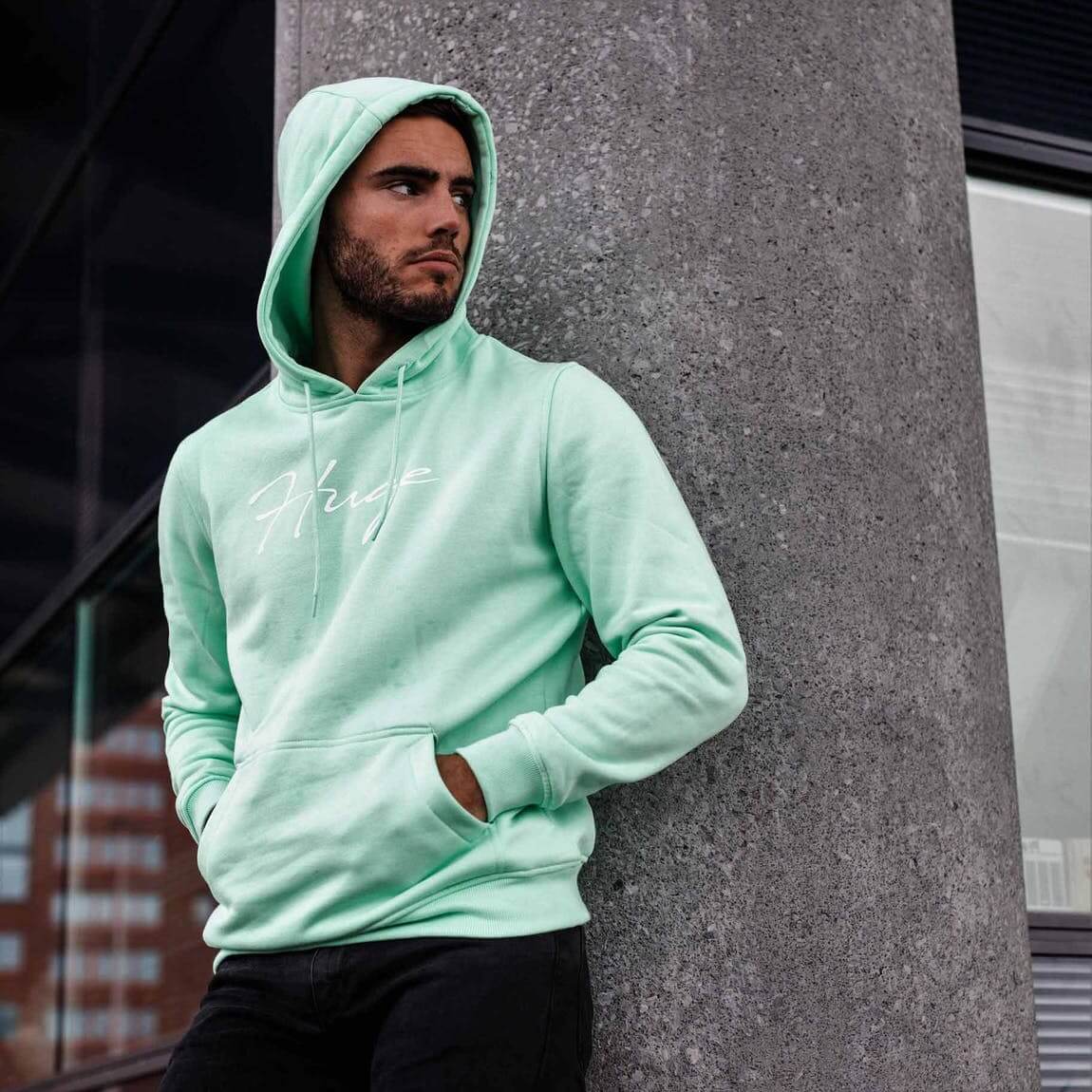 Sweat à capuche Neon Menthe